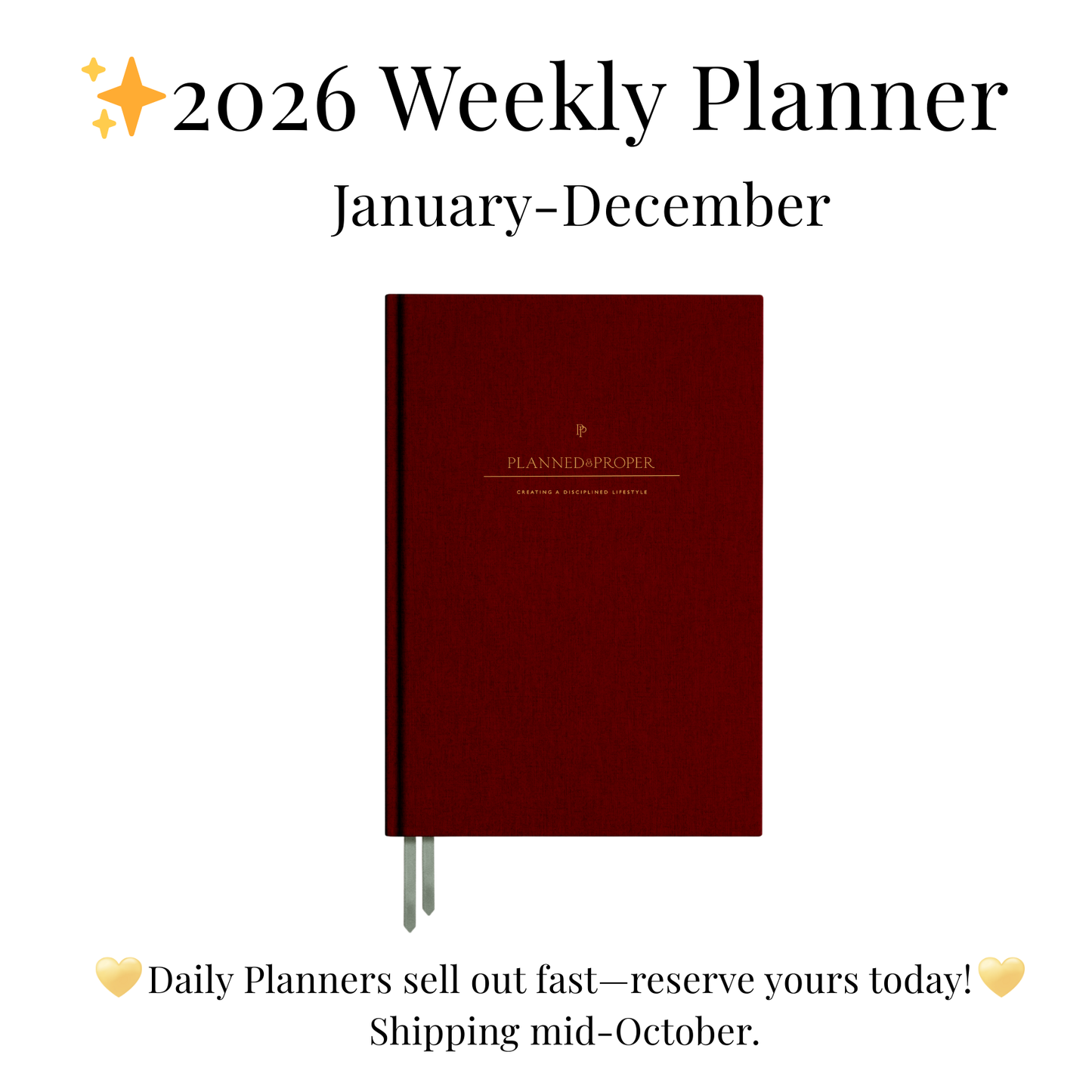 Crimson Weekly Linen Planner