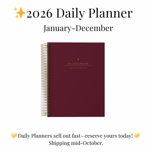 Crimson Daily Planner (LINEN)