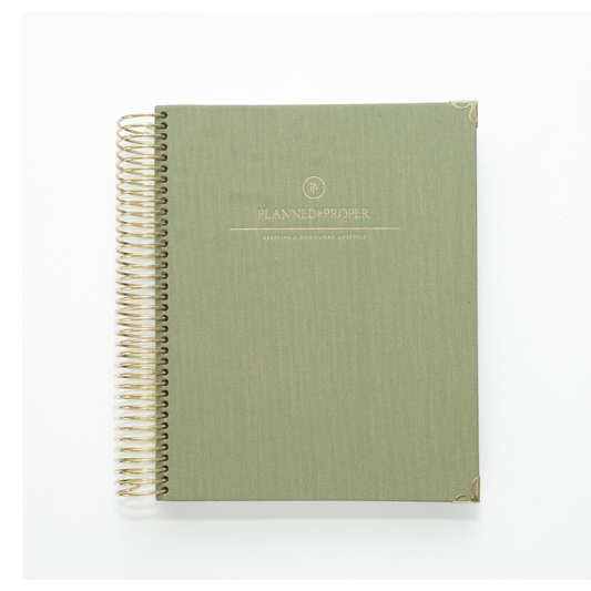 Emerald Linen Daily Planner