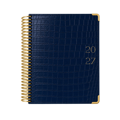 Navy Croc Weekly Planner