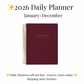 Crimson Daily Planner (LINEN)