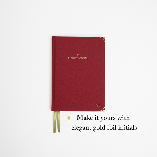 Crimson Weekly Linen Planner