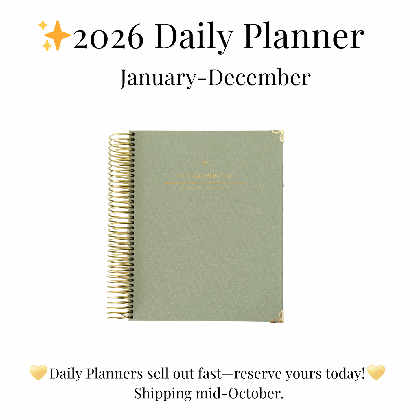 Emerald Linen Daily Planner