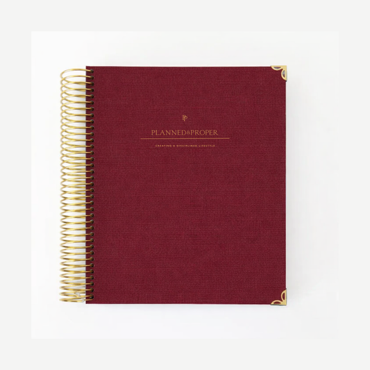 Crimson Daily Planner (LINEN)